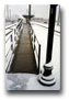 Radiant heating bridge walkway.