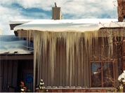 Roof without roof deicing system