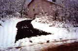 Asphalt heated driveway