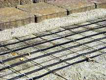 Heat cable installed for paver heated driveway.